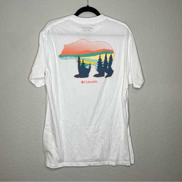 Columbia Crew Neck Short Sleeve Graphic T-Shirt Size Large - Picture 4 of 10